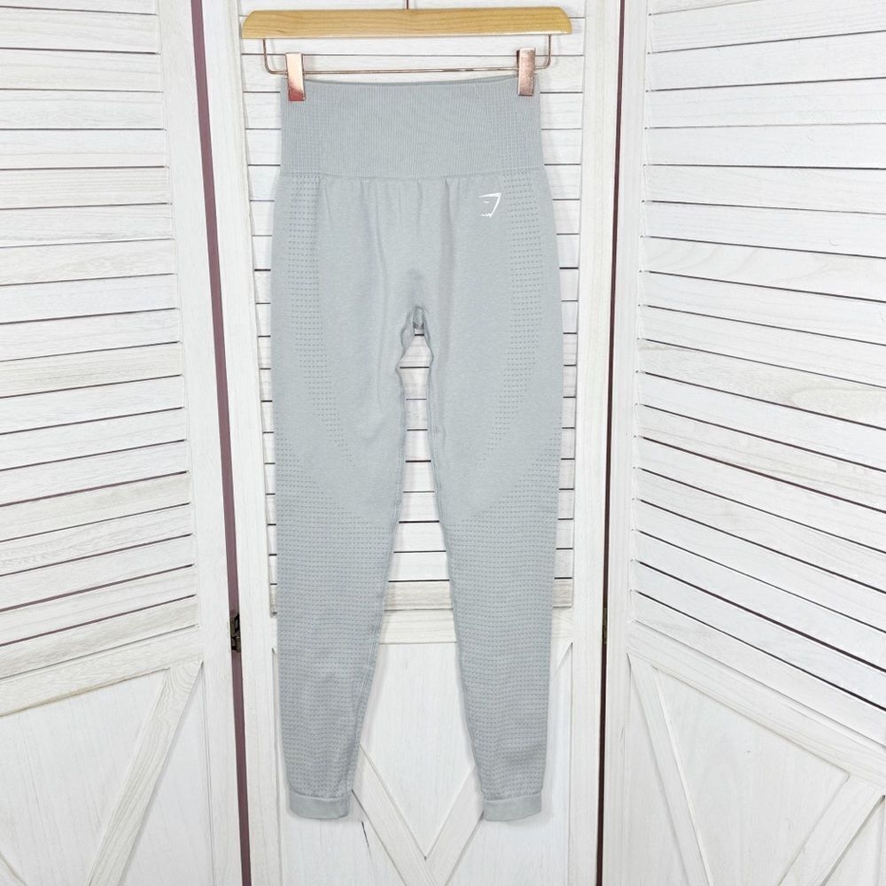 GymShark Vital Seamless 2.0 Leggings Smoke Grey Marled Small High Waist Ankle